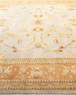 Contemporary Eclectic Ivory Wool Area Rug 8' 1" x 10' 6" - Solo Rugs