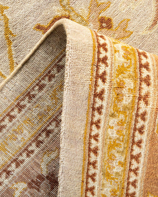 Contemporary Eclectic Ivory Wool Area Rug 8' 1" x 10' 6" - Solo Rugs