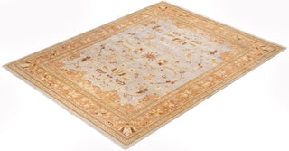 Contemporary Eclectic Ivory Wool Area Rug 8' 1" x 10' 6" - Solo Rugs
