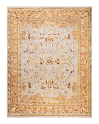 Contemporary Eclectic Ivory Wool Area Rug 8' 1" x 10' 6" - Solo Rugs
