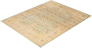 Contemporary Eclectic Light Blue Wool Area Rug 8' 2" x 10' 3" - Solo Rugs