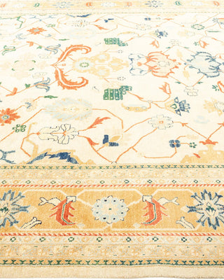 Contemporary Eclectic Ivory Wool Area Rug 8' 1" x 10' 3" - Solo Rugs