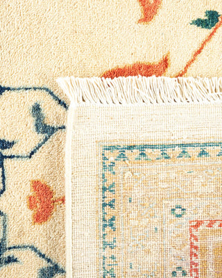 Contemporary Eclectic Ivory Wool Area Rug 8' 1" x 10' 3" - Solo Rugs