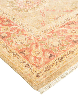 Contemporary Eclectic Green Wool Area Rug 6' 1" x 9' 0" - Solo Rugs