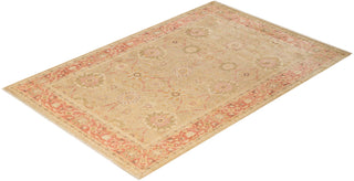 Contemporary Eclectic Green Wool Area Rug 6' 1" x 9' 0" - Solo Rugs