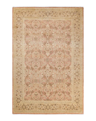 Contemporary Eclectic Beige Wool Area Rug 6' 1" x 9' 3" - Solo Rugs