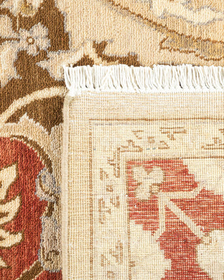Contemporary Eclectic Yellow Wool Area Rug 6' 1" x 8' 10" - Solo Rugs