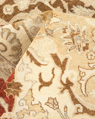 Contemporary Eclectic Yellow Wool Area Rug 6' 1" x 8' 10" - Solo Rugs