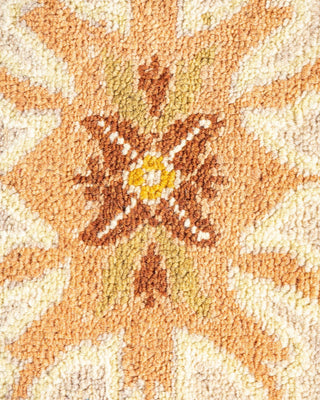 Contemporary Eclectic Yellow Wool Area Rug 6' 4" x 9' 2" - Solo Rugs