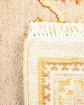 Contemporary Eclectic Yellow Wool Area Rug 6' 4" x 9' 2" - Solo Rugs