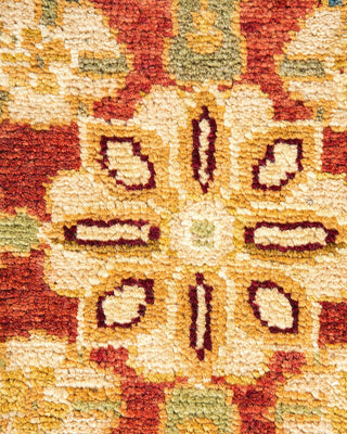 Contemporary Eclectic Orange Wool Area Rug 6' 2" x 9' 0" - Solo Rugs