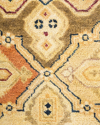 Contemporary Eclectic Green Wool Area Rug 6' 0" x 8' 5" - Solo Rugs