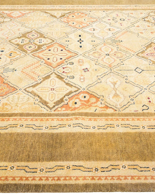 Contemporary Eclectic Green Wool Area Rug 6' 0" x 8' 5" - Solo Rugs