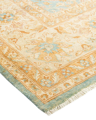 Contemporary Eclectic Light Blue Wool Area Rug 6' 1" x 9' 4" - Solo Rugs
