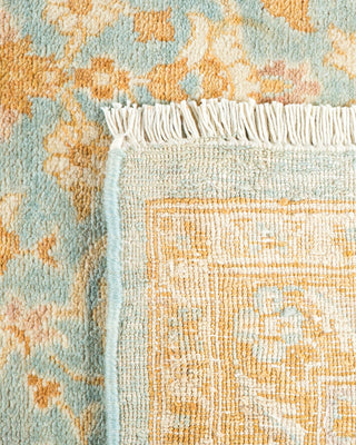 Contemporary Eclectic Light Blue Wool Area Rug 6' 1" x 9' 4" - Solo Rugs