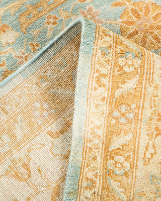 Contemporary Eclectic Light Blue Wool Area Rug 6' 1" x 9' 4" - Solo Rugs