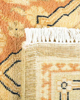 Contemporary Eclectic Green Wool Area Rug 6' 0" x 8' 7" - Solo Rugs