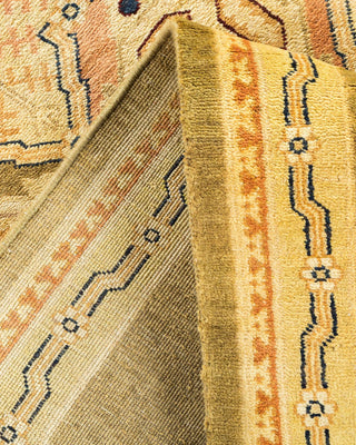 Contemporary Eclectic Green Wool Area Rug 6' 0" x 8' 7" - Solo Rugs