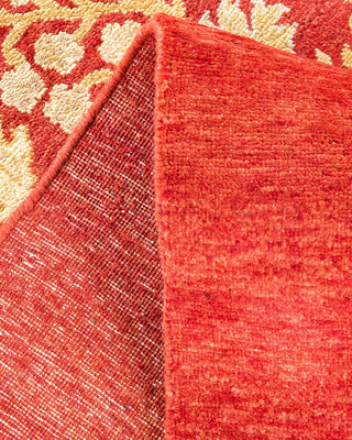 Contemporary Eclectic Red Wool Area Rug 6' 1" x 9' 1" - Solo Rugs