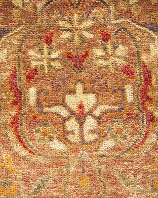 Contemporary Eclectic Brown Wool Area Rug 6' 3" x 8' 9" - Solo Rugs