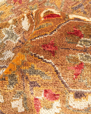 Contemporary Eclectic Brown Wool Area Rug 6' 3" x 8' 9" - Solo Rugs
