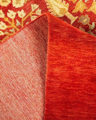 Contemporary Eclectic Orange Wool Area Rug 10' 0" x 13' 6" - Solo Rugs
