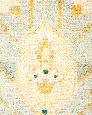 Contemporary Eclectic Ivory Wool Area Rug 9' 1" x 12' 4" - Solo Rugs