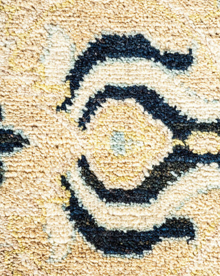 Contemporary Eclectic Ivory Wool Area Rug 9' 2" x 12' 3" - Solo Rugs