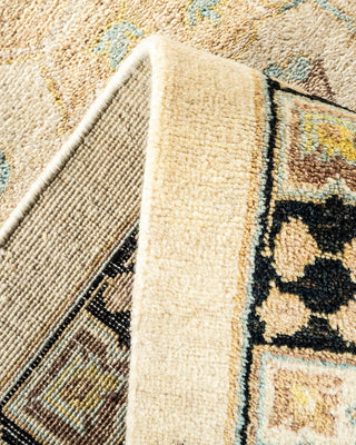 Contemporary Eclectic Ivory Wool Area Rug 9' 2" x 12' 3" - Solo Rugs