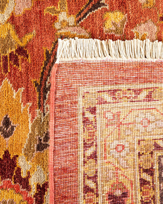 Contemporary Eclectic Pink Wool Area Rug 9' 2" x 12' 1" - Solo Rugs