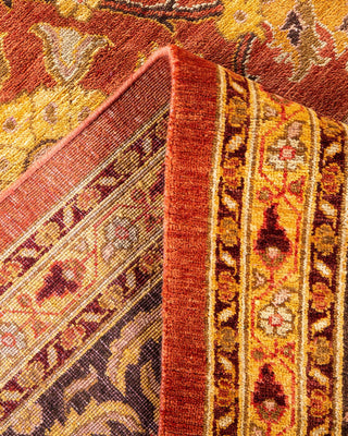 Contemporary Eclectic Pink Wool Area Rug 9' 2" x 12' 1" - Solo Rugs