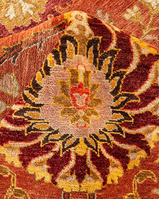 Contemporary Eclectic Pink Wool Area Rug 9' 2" x 12' 1" - Solo Rugs