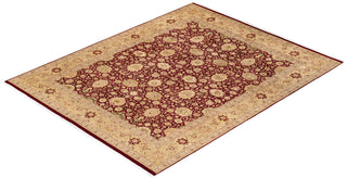 Traditional Mogul Red Wool Area Rug 8' 2" x 10' 3" - Solo Rugs