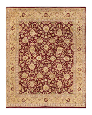 Traditional Mogul Red Wool Area Rug 8' 2" x 10' 3" - Solo Rugs