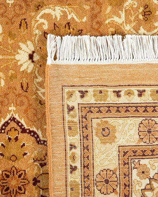 Traditional Mogul Yellow Wool Area Rug 8' 1" x 10' 5" - Solo Rugs