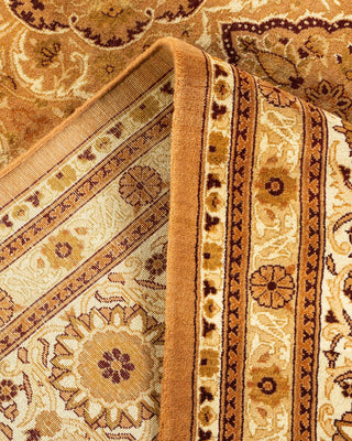 Traditional Mogul Yellow Wool Area Rug 8' 1" x 10' 5" - Solo Rugs