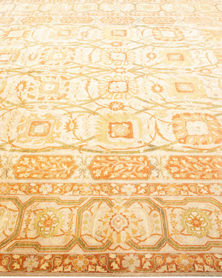 Traditional Mogul Ivory Wool Area Rug 7' 10" x 10' 2" - Solo Rugs