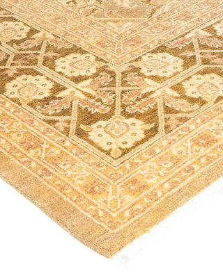 Contemporary Eclectic Ivory Wool Area Rug 9' 1" x 11' 10" - Solo Rugs