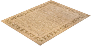 Contemporary Eclectic Ivory Wool Area Rug 9' 1" x 11' 10" - Solo Rugs