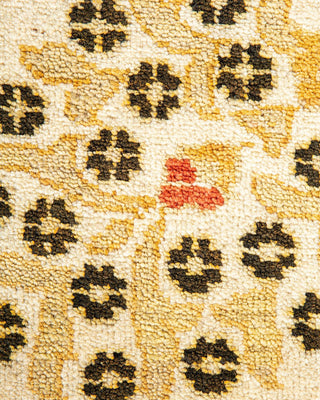 Traditional Mogul Ivory Wool Area Rug 9' 2" x 12' 1" - Solo Rugs