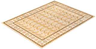 Traditional Mogul Ivory Wool Area Rug 9' 2" x 12' 1" - Solo Rugs