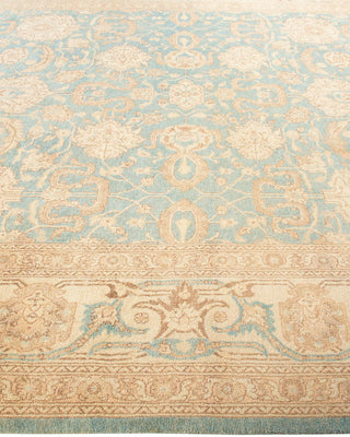 Contemporary Eclectic Light Blue Wool Area Rug 8' 2" x 10' 4" - Solo Rugs