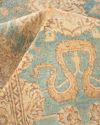 Contemporary Eclectic Light Blue Wool Area Rug 8' 2" x 10' 4" - Solo Rugs