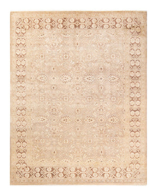 Traditional Mogul Ivory Wool Area Rug 8' 1" x 10' 5" - Solo Rugs