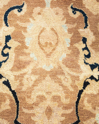 Contemporary Eclectic Brown Wool Area Rug 6' 0" x 8' 10" - Solo Rugs