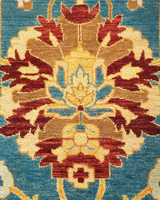 Contemporary Eclectic Blue Wool Area Rug 12' 1" x 17' 3" - Solo Rugs