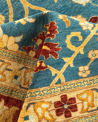 Contemporary Eclectic Blue Wool Area Rug 12' 1" x 17' 3" - Solo Rugs