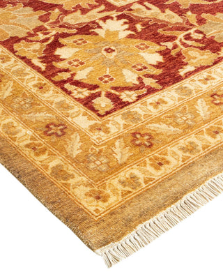 Contemporary Eclectic Green Wool Area Rug 9' 1" x 11' 10" - Solo Rugs