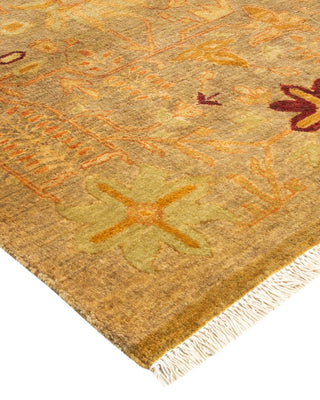 Contemporary Eclectic Green Wool Area Rug 8' 10" x 12' 2" - Solo Rugs