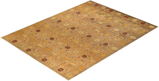 Contemporary Eclectic Green Wool Area Rug 8' 10" x 12' 2" - Solo Rugs